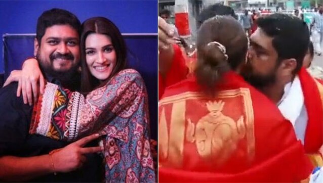 'Necessary to bring your antics to a sacred place?,' BJP minister slams Om Raut for kissing Kriti Sanon at a temple 'Necessary to bring your antics to a sacred place?,' BJP minister slams Om Raut for kissing Kriti Sanon at a temple