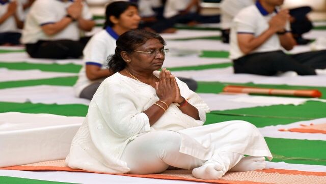 International Yoga Day 2023: President Murmu, Rajnath Singh and India twist and bend