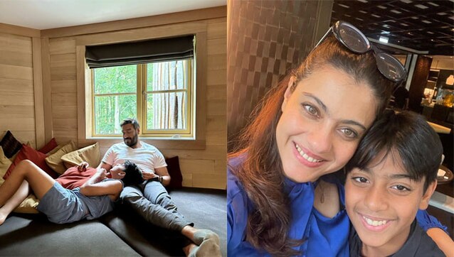 Here are some adorable moments of Ajay Devgn and Kajol with their son Yug on his 13th birthday Here are some adorable moments of Ajay Devgn and Kajol with their son Yug on his 13th birthday