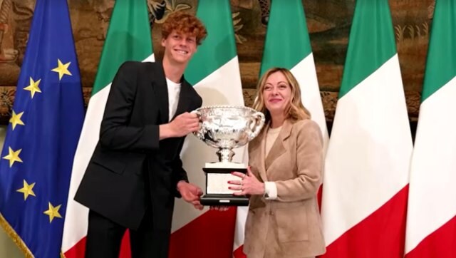 WATCH: Italian PM Giorgia Meloni welcomes home Australian Open champion Jannik Sinner