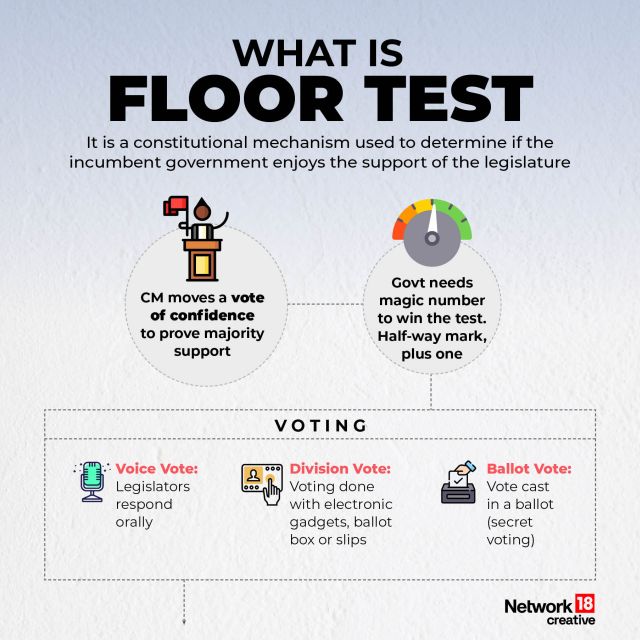 In Graphics  Nitish Kumar has called for a floor test in Bihar Heres how it works