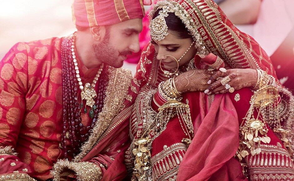 Actors Ranveer Singh and Deepika Padukone got married in an elaborate two-day wedding ceremony in Italy's Lake Como on 14-15 November. Image via Twitter/@RanveerOfficial Actors Ranveer Singh and Deepika Padukone got married in an elaborate two-day wedding ceremony in Italy's Lake Como on 14-15 November. Image via Twitter/@RanveerOfficial