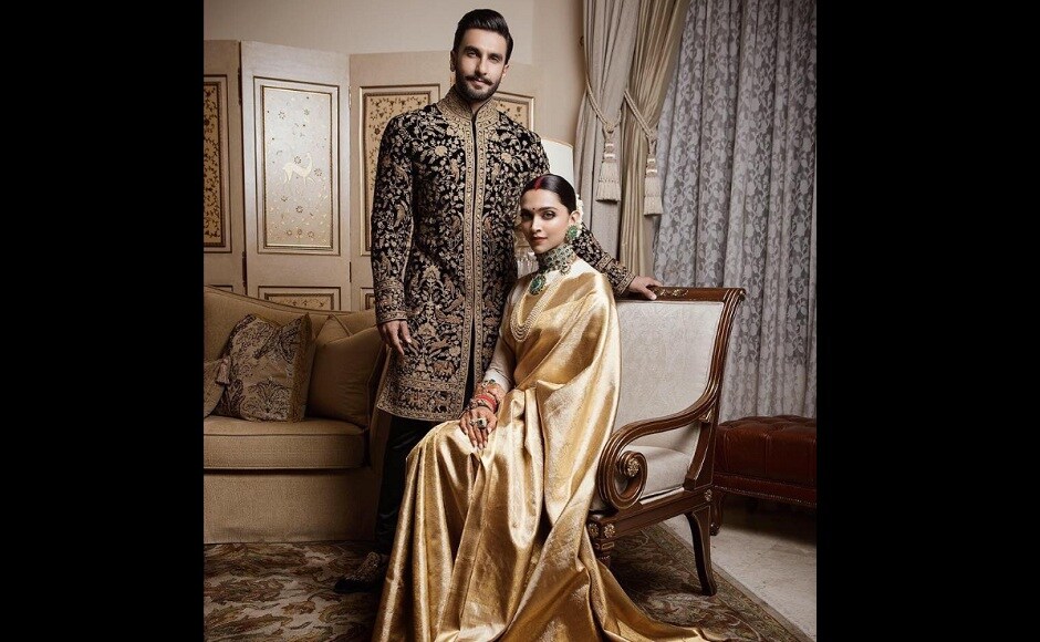 A photograph was released by Ranveer and Deepika on their official social media accounts minutes before they greeted the press in Bengaluru. A photograph was released by Ranveer and Deepika on their official social media accounts minutes before they greeted the press in Bengaluru.