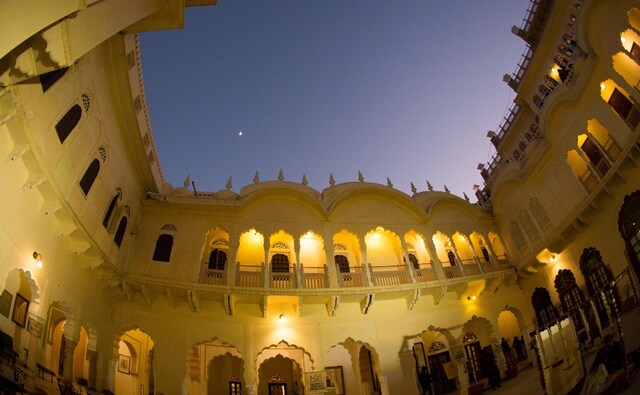 The magic of Alsisar Mahal as the sun goes down and the lights go up The magic of Alsisar Mahal as the sun goes down and the lights go up