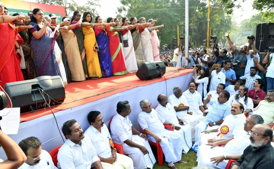Karat also lashed out at the saffron party, saying it was using women for its "toxic, divisive, anti-women political goal" and asked women not to be the pawns in the hands of those who have no thoughts about the future of women. Image courtesy TK Devasia Karat also lashed out at the saffron party, saying it was using women for its "toxic, divisive, anti-women political goal" and asked women not to be the pawns in the hands of those who have no thoughts about the future of women. Image courtesy TK Devasia