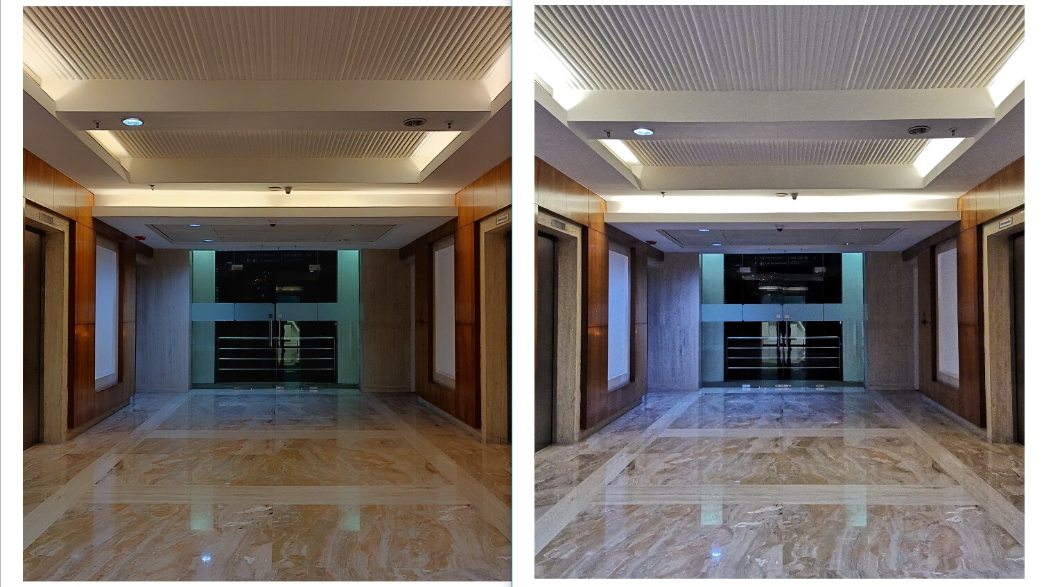 Honor View 20 (L), OnePlus (R): There's just too much noise in Honor's Night Mode. Image: tech2/Sheldon Pinto