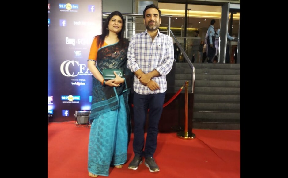Pankaj Tripathi and his wife Mridula at CCFA 2019 in Mumbai Pankaj Tripathi and his wife Mridula at CCFA 2019 in Mumbai