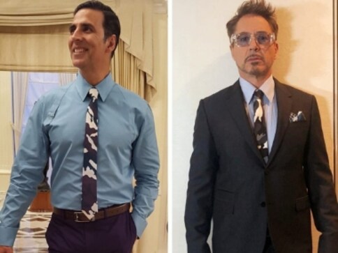 Avengers: Endgame star Robert Downey Jr, Akshay Kumar sport matching ties; Twitterati react to Iron Man vs Padman Avengers: Endgame star Robert Downey Jr, Akshay Kumar sport matching ties; Twitterati react to Iron Man vs Padman
