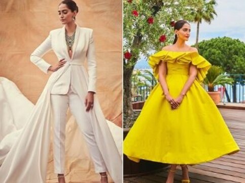 Cannes 2019: Sonam Kapoor dazzles in Ashi Studio gown, Ralph & Russo couture tuxedo on day 3 Cannes 2019: Sonam Kapoor dazzles in Ashi Studio gown, Ralph & Russo couture tuxedo on day 3