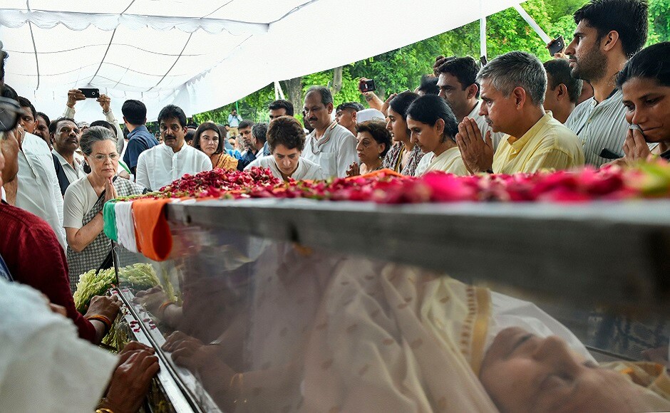Earlier on Sunday, paying homage to Dikshit, Sonia said that she was a 'friend and like an elder sister' to her. Her demise was a big loss to the Congress party, she said. PTI Earlier on Sunday, paying homage to Dikshit, Sonia said that she was a 'friend and like an elder sister' to her. Her demise was a big loss to the Congress party, she said. PTI