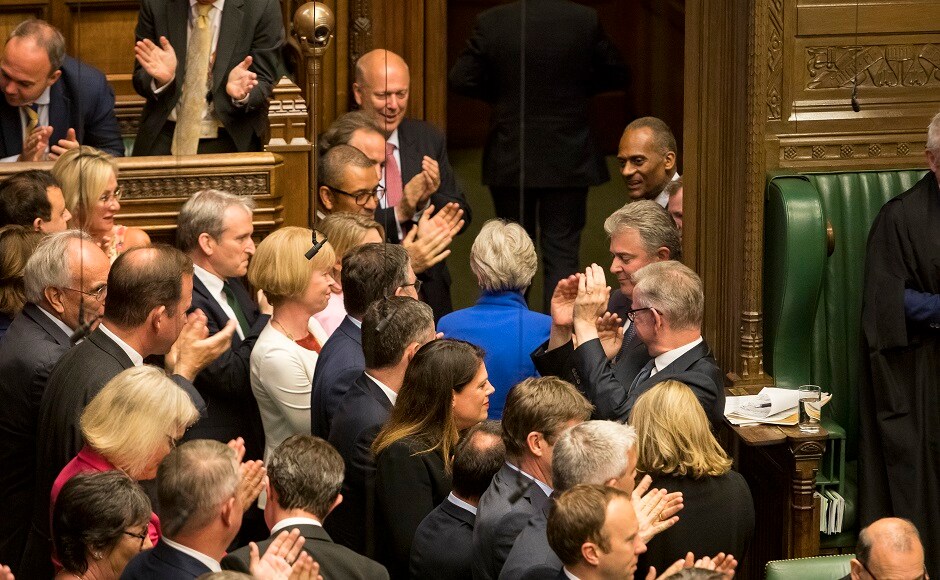 Theresa May addressed her final Prime Minister's Questions in the House of Commons on Wednesday and then made a farewell speech on the steps of Downing Street before being driven to Buckingham Palace to formally hand in her resignation to the Queen. AP Theresa May addressed her final Prime Minister's Questions in the House of Commons on Wednesday and then made a farewell speech on the steps of Downing Street before being driven to Buckingham Palace to formally hand in her resignation to the Queen. AP