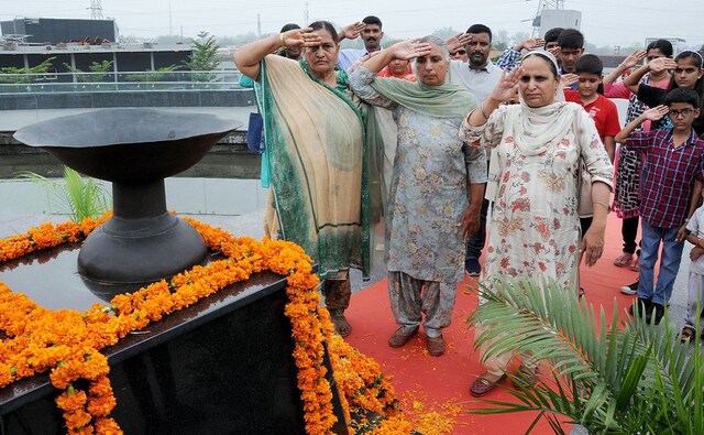 The IAF on Friday paid their homage with a special video showing glimpses of its operations during the 1999 conflict, with taglines like 'Valour Unhindered', 'Determination Unmoved' and 'Courage Unparalleled'. Various cities across the country hosted commemorative events to mark Kargil Vijay Diwas. PTI The IAF on Friday paid their homage with a special video showing glimpses of its operations during the 1999 conflict, with taglines like 'Valour Unhindered', 'Determination Unmoved' and 'Courage Unparalleled'. Various cities across the country hosted commemorative events to mark Kargil Vijay Diwas. PTI