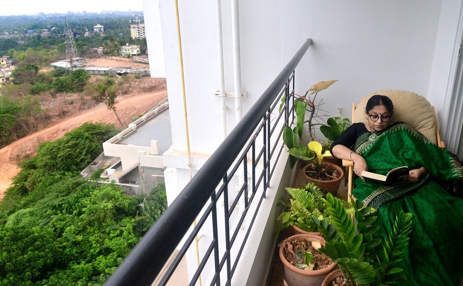 Malayalam writer KR Meera at her apartment in Udupi, Karnataka. In capturing the reading spaces of the jury members, the project poses the questions, 'Does the location of a reader influence the experience of reading? Is that why we return repeatedly to certain places and postures when we read?' Malayalam writer KR Meera at her apartment in Udupi, Karnataka. In capturing the reading spaces of the jury members, the project poses the questions, 'Does the location of a reader influence the experience of reading? Is that why we return repeatedly to certain places and postures when we read?'