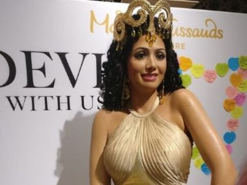 Sridevi's wax figure unveiled by husband Boney Kapoor, Janhvi, Khushi at Madame Tussauds Singapore Sridevi's wax figure unveiled by husband Boney Kapoor, Janhvi, Khushi at Madame Tussauds Singapore
