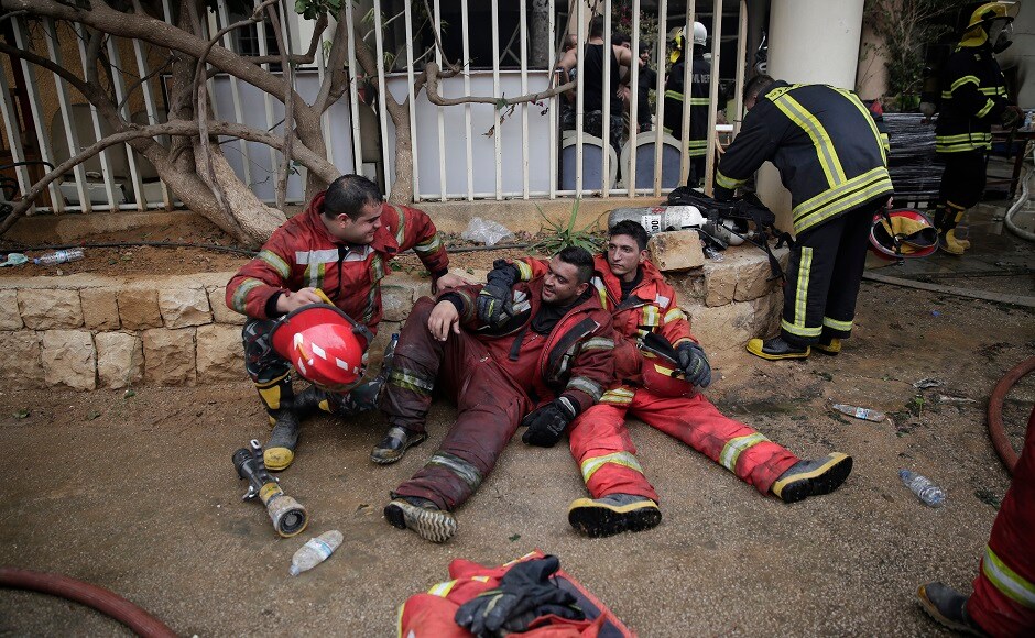 Fire crews were overwhelmed by the flames in the Mount Lebanon region early Tuesday, forcing the Interior Ministry to send riot police with engines equipped with water cannons to help. Two small aircraft were sent from the nearby Mediterranean island of Cyprus to help put out the flames. AP Fire crews were overwhelmed by the flames in the Mount Lebanon region early Tuesday, forcing the Interior Ministry to send riot police with engines equipped with water cannons to help. Two small aircraft were sent from the nearby Mediterranean island of Cyprus to help put out the flames. AP