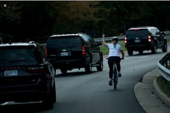 Cyclist who flipped off Donald Trump's convoy in 2017 jumps into politics, runs for local office as Democrat from Virginia Cyclist who flipped off Donald Trump's convoy in 2017 jumps into politics, runs for local office as Democrat from Virginia