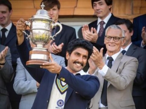 83 new still sees Ranveer Singh hold cricket World Cup as captain Kapil Dev after India's historic win 83 new still sees Ranveer Singh hold cricket World Cup as captain Kapil Dev after India's historic win