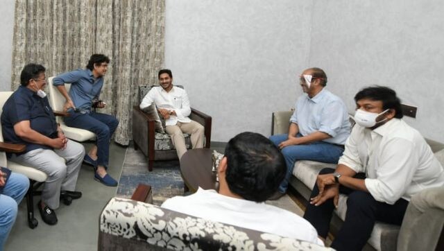 Coronavirus Outbreak: Telugu stars Chiranjeevi, Nagarjuna meet YS Jagan Mohan Reddy to discuss resuming film shoots Coronavirus Outbreak: Telugu stars Chiranjeevi, Nagarjuna meet YS Jagan Mohan Reddy to discuss resuming film shoots