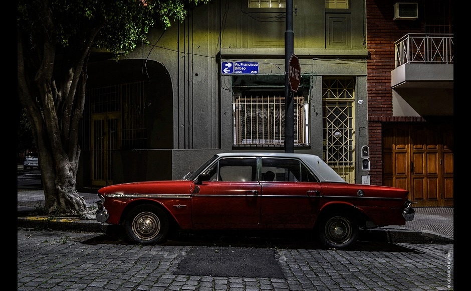 Not so long ago the city of Buenos Aires introduced LED technology to illuminate its streets, which can give the settings studio-like lighting. That allowed Korn to limit the exposure time of the photos to no more than forty seconds, which was a challenge given the traffic in the city never stops and a period of time of such length may seem like an eternity. | In the picture: Rambler, Flores neighbourhood, 2019. In the first weeks of the project, Korn often wondered if he would ever come across one of the Rambler models. More than a possibility, it was a dream. But this one, a Rambler limousine from the 60s, was waiting for him and he calls it an "icing on the cake". Not so long ago the city of Buenos Aires introduced LED technology to illuminate its streets, which can give the settings studio-like lighting. That allowed Korn to limit the exposure time of the photos to no more than forty seconds, which was a challenge given the traffic in the city never stops and a period of time of such length may seem like an eternity. | In the picture: Rambler, Flores neighbourhood, 2019. In the first weeks of the project, Korn often wondered if he would ever come across one of the Rambler models. More than a possibility, it was a dream. But this one, a Rambler limousine from the 60s, was waiting for him and he calls it an "icing on the cake".