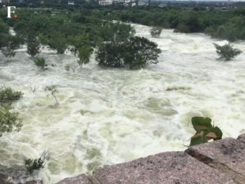 Hyderabad rains: Himayat Sagar floodgates opened Hyderabad rains: Himayat Sagar floodgates opened