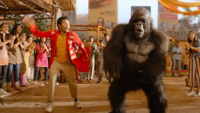 Hello Charlie first song One Two One Two launched; Aadar Jain grooves along with a gorilla in Tanishk Bagchi's peppy track Hello Charlie first song One Two One Two launched; Aadar Jain grooves along with a gorilla in Tanishk Bagchi's peppy track