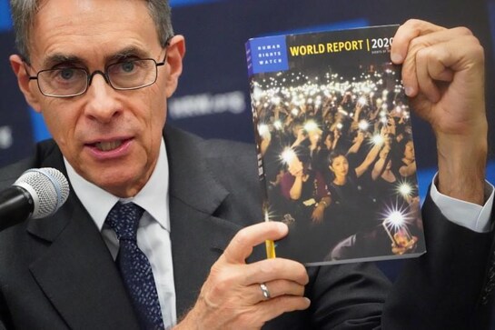 Human Rights Watch report blasts China as its chief barred from Hong Kong Human Rights Watch report blasts China as its chief barred from Hong Kong
