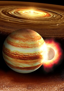 Planet 10 times Earth's mass may have smacked Jupiter long ago Planet 10 times Earth's mass may have smacked Jupiter long ago
