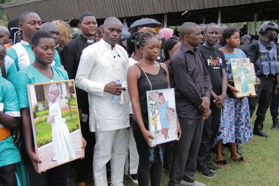 Cameroon buries seven children killed in school shooting Cameroon buries seven children killed in school shooting
