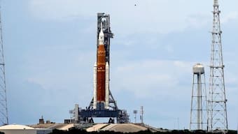 NASA's most powerful rocket yet shoots for the Moon, on its way to Mars