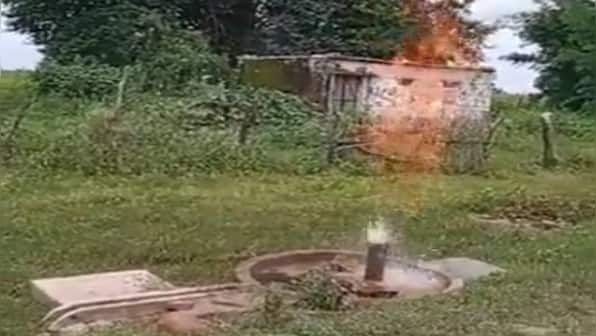 Watch: Hand pump spits fire in Madhya Pradesh's Cachar village