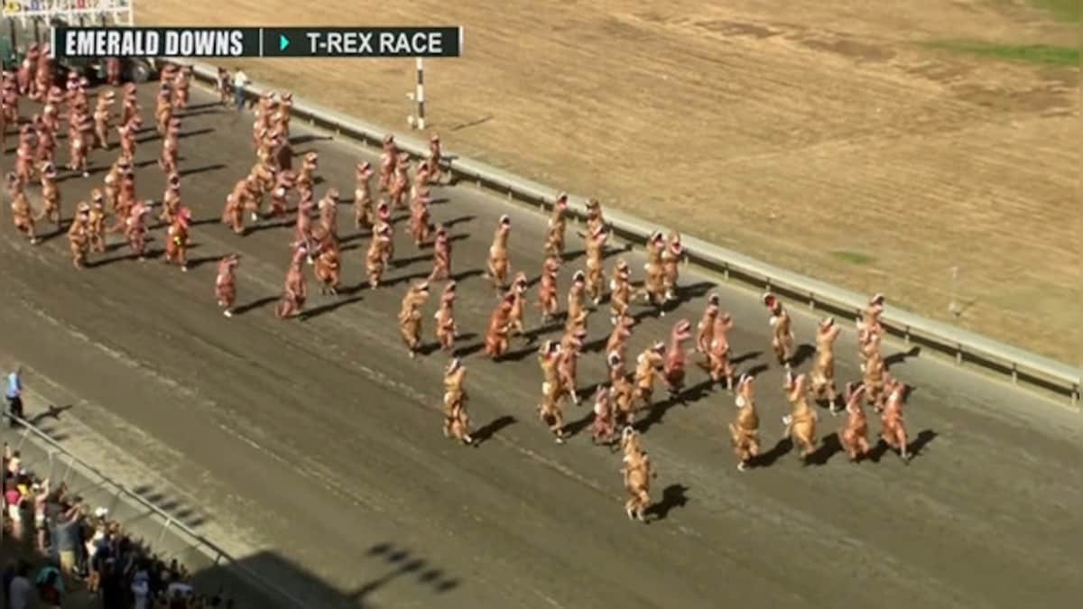 This hilarious 'T-Rex' Derby video will make your day