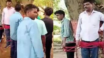 WATCH: In Jharkhand's Dumka, students tie teachers to tree, beat them over poor marks in exams