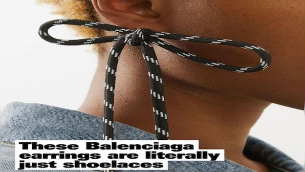 Balenciaga's new shoelace earrings worth 20K leave internet baffled