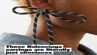 Balenciaga's new shoelace earrings worth 20K leave internet baffled