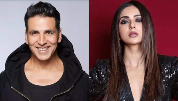Akshay Kumar pulls a prank on his Cuttputlli co-star Rakul Preet Singh, leaves her stranded in a puddle