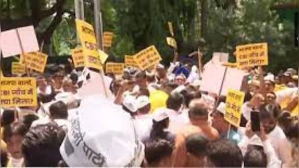 Tell nation what CBI has found against Sisodia so far: AAP leaders protest against BJP