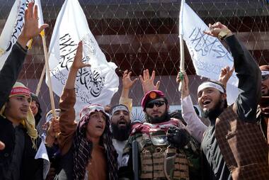 WATCH: Taliban mark anniversary of US troop exit from Afghanistan with chants, military parade