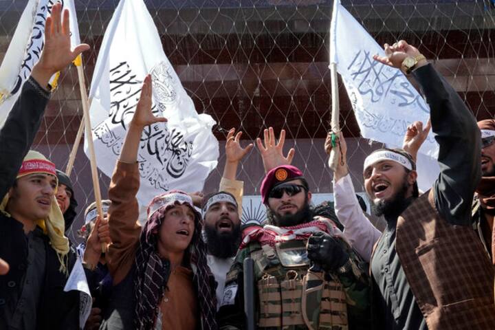 WATCH: Taliban mark anniversary of US troop exit from Afghanistan with chants, military parade
