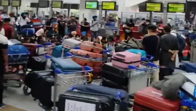 Stranded passengers demand 'justice' at Delhi airport after Lufthansa cancels flights Stranded passengers demand 'justice' at Delhi airport after Lufthansa cancels flights