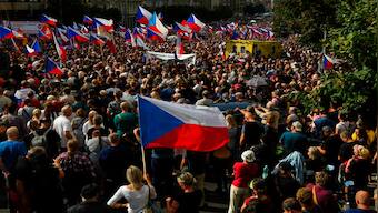 Thousands protest over soaring energy prices amid sanctions on Russia in Czech Republic