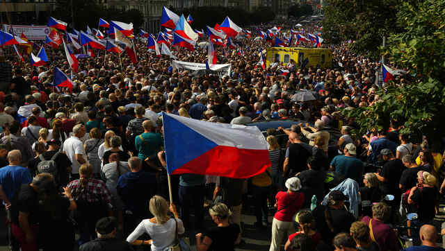 Thousands protest over soaring energy prices amid sanctions on Russia in Czech Republic Thousands protest over soaring energy prices amid sanctions on Russia in Czech Republic