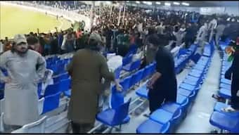 Watch: Pakistan, Afghanistan fans throw stadium chairs at each other in chaotic scenes; Shoaib Akhtar condemns