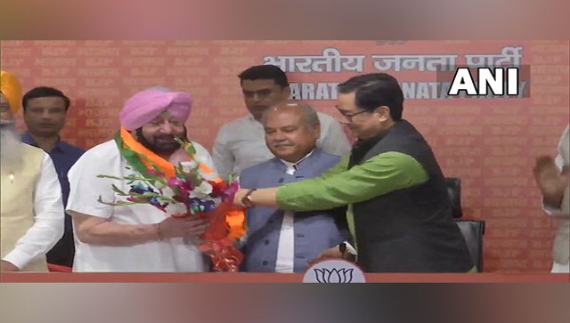 Former INC leader Amarinder Singh joins BJP, also merges Punjab Lok Congress with the party Former INC leader Amarinder Singh joins BJP, also merges Punjab Lok Congress with the party