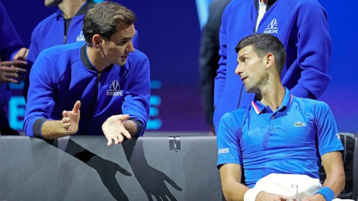 Laver Cup: Novak Djokovic makes strong return as Roger Federer watches on