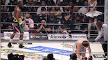 Watch: Floyd Mayweather knocks out Mikuru Asakura in front of watching Manny Pacquiao