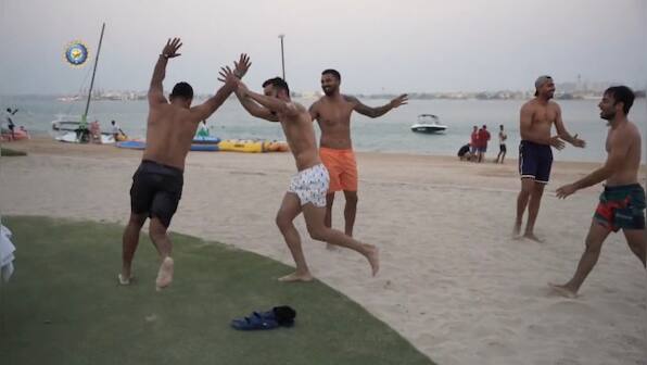 Watch: Team India's outing for 'some surf, sand and beach volley' in UAE
