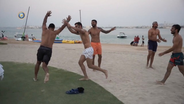 Watch: Team India's outing for 'some surf, sand and beach volley' in UAE Watch: Team India's outing for 'some surf, sand and beach volley' in UAE