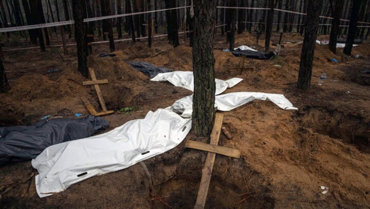 Ukraine: Evidence of torture surface after mass grave with over 440 bodies discovered in recaptured Kharkiv region