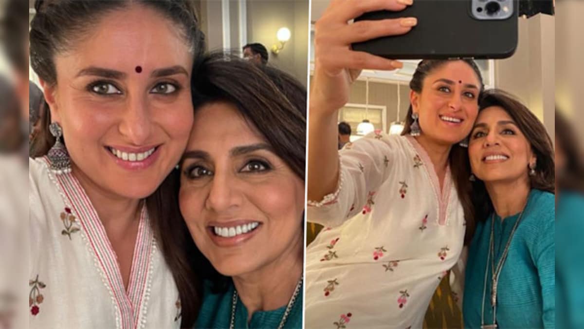 Kareena Kapoor and Neetu Kapoor pose for selfies as they film together; check pictures