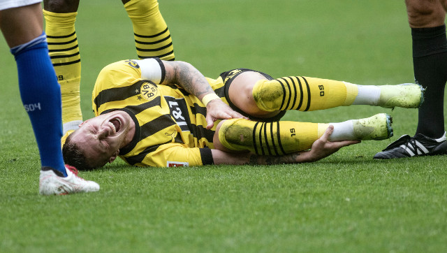 Bundesliga: Dortmund's Marco Reus in danger of missing out on Germany's World Cup campaign after injuring ankle Bundesliga: Dortmund's Marco Reus in danger of missing out on Germany's World Cup campaign after injuring ankle